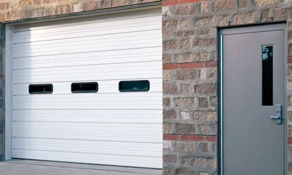 Sectional commercial garage door